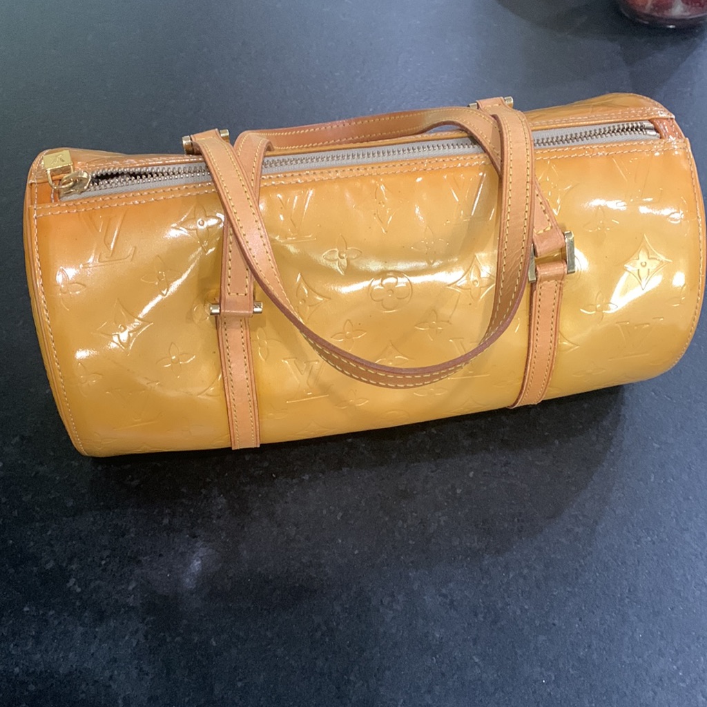 Authentic Louis Vuitton Bedford Papillon Bag Gold Vernis